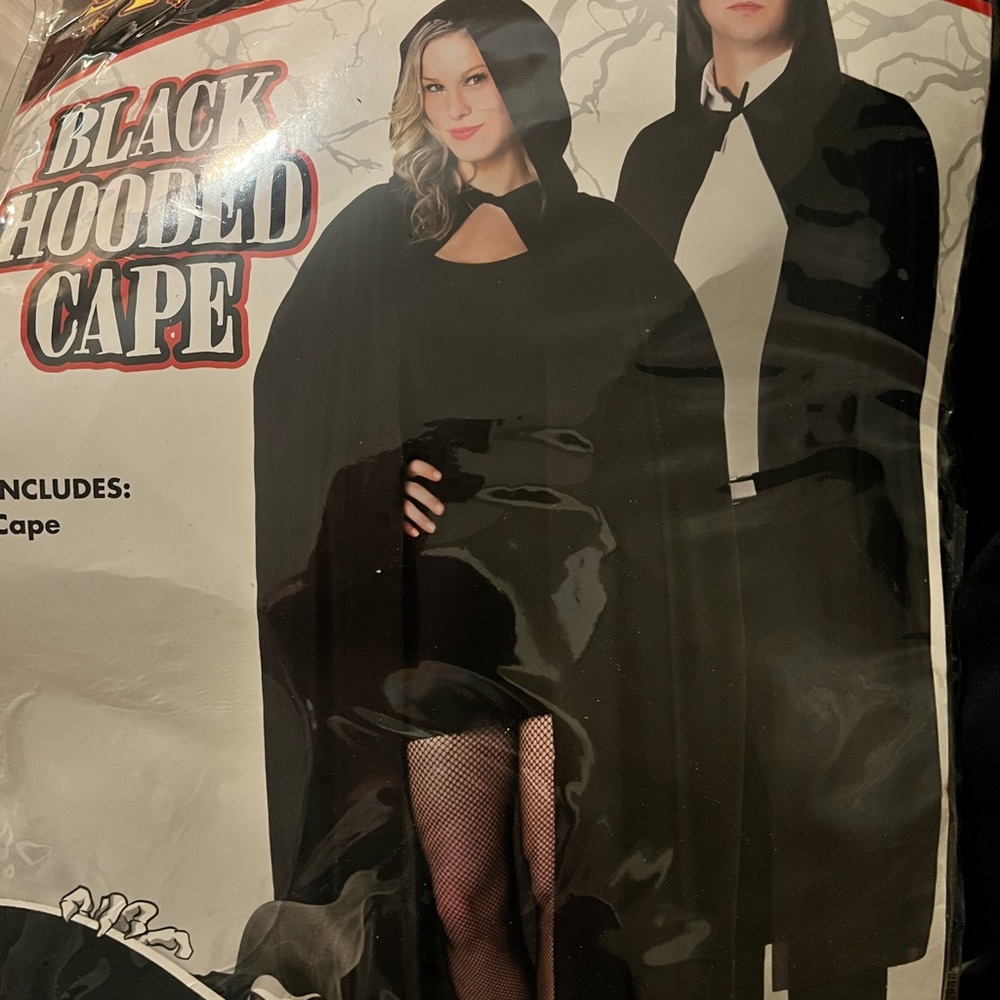 Spirit Black Hooded Cape